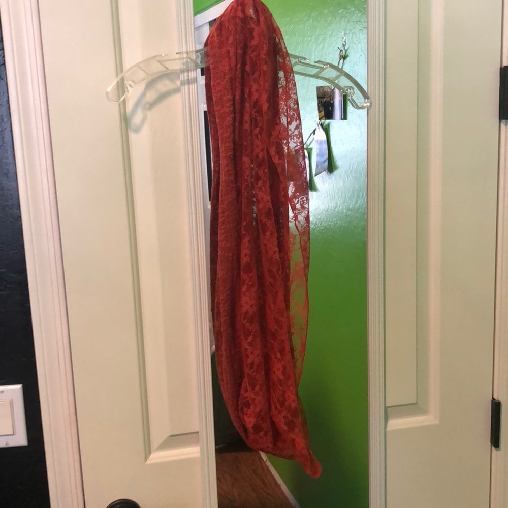 Burnt orange infinity scarf